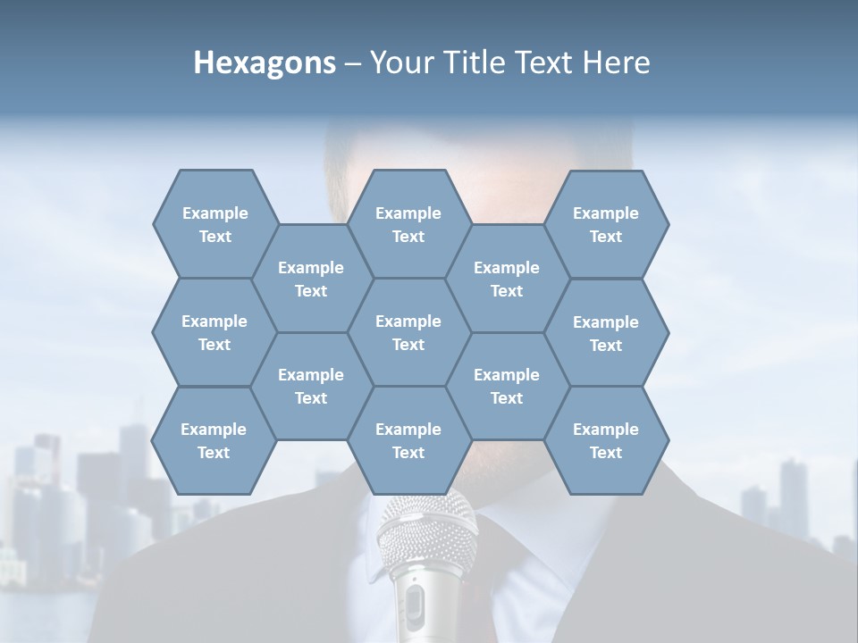 Necktie Skyscrapers Correspondent PowerPoint Template