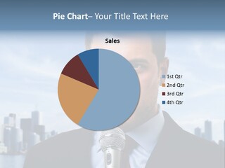 Necktie Skyscrapers Correspondent PowerPoint Template