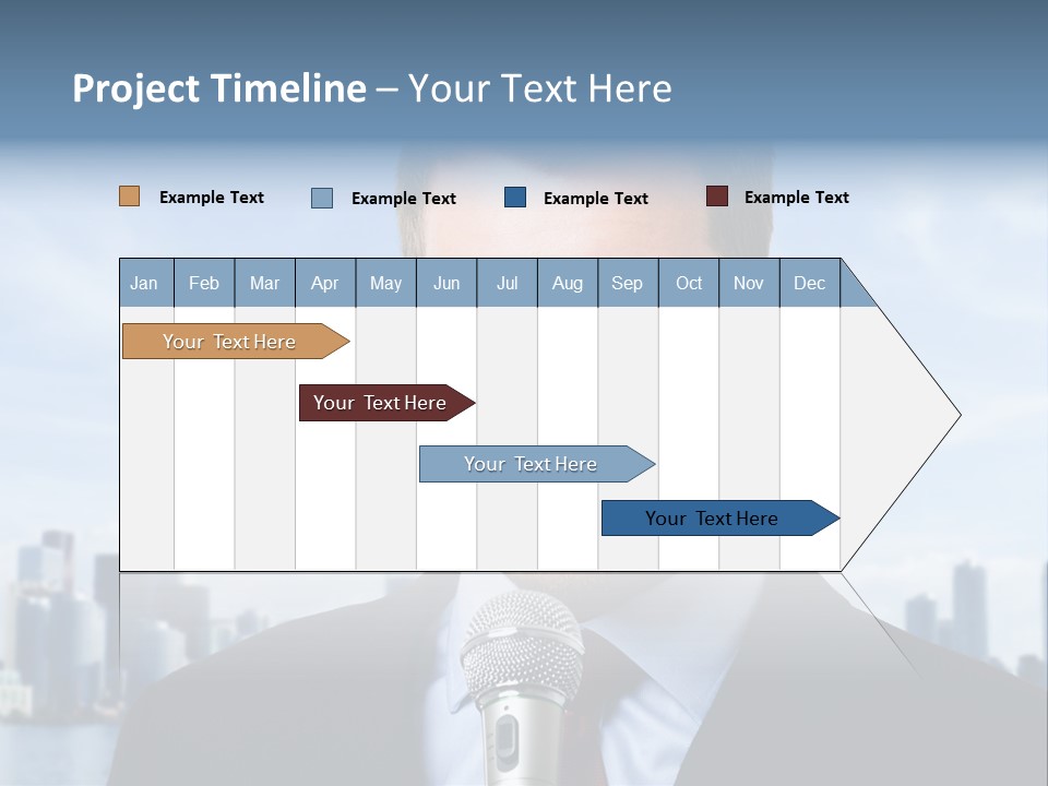 Necktie Skyscrapers Correspondent PowerPoint Template