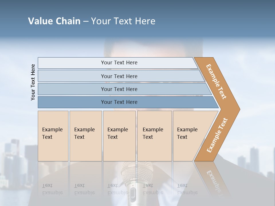 Necktie Skyscrapers Correspondent PowerPoint Template