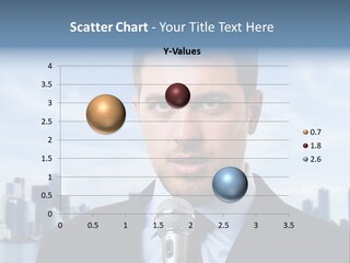 Necktie Skyscrapers Correspondent PowerPoint Template