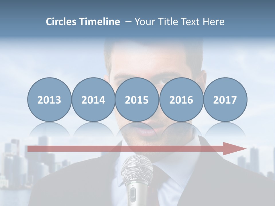 Necktie Skyscrapers Correspondent PowerPoint Template