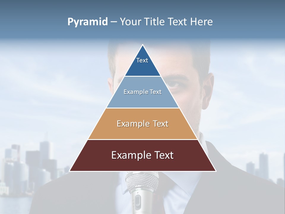 Necktie Skyscrapers Correspondent PowerPoint Template