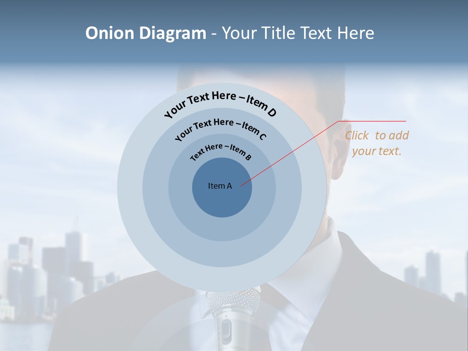 Necktie Skyscrapers Correspondent PowerPoint Template