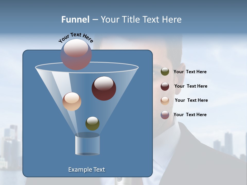 Necktie Skyscrapers Correspondent PowerPoint Template