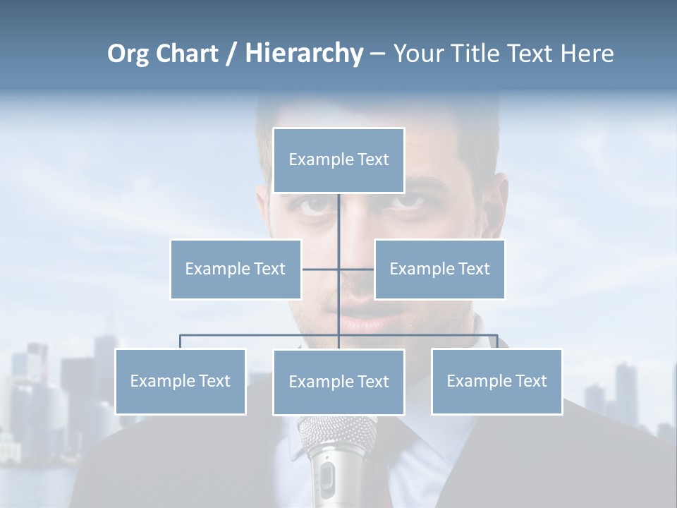 Necktie Skyscrapers Correspondent PowerPoint Template