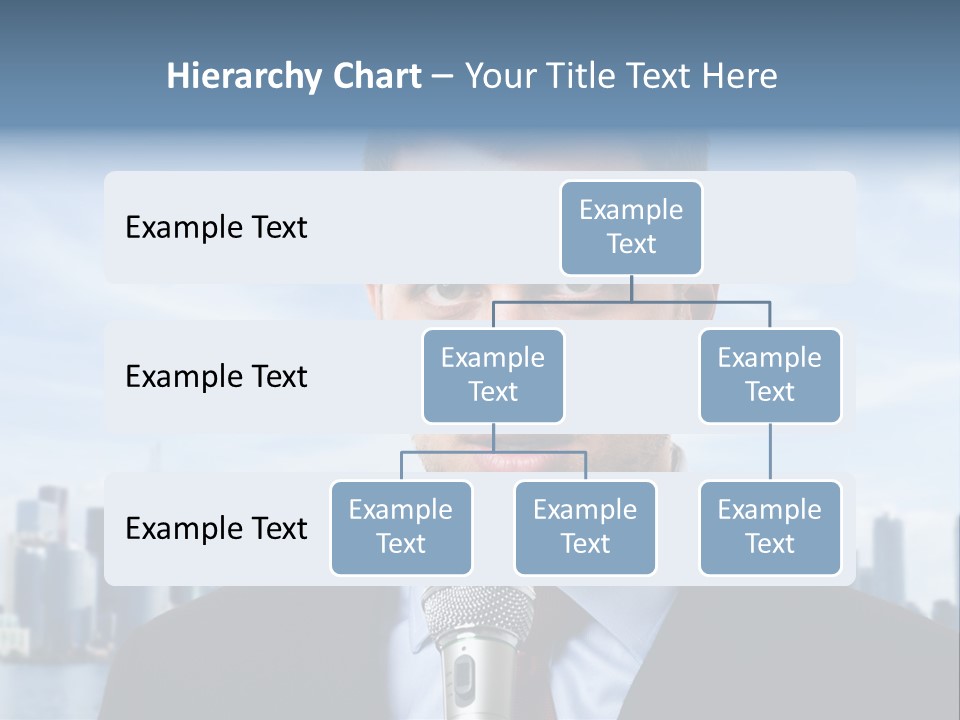 Necktie Skyscrapers Correspondent PowerPoint Template