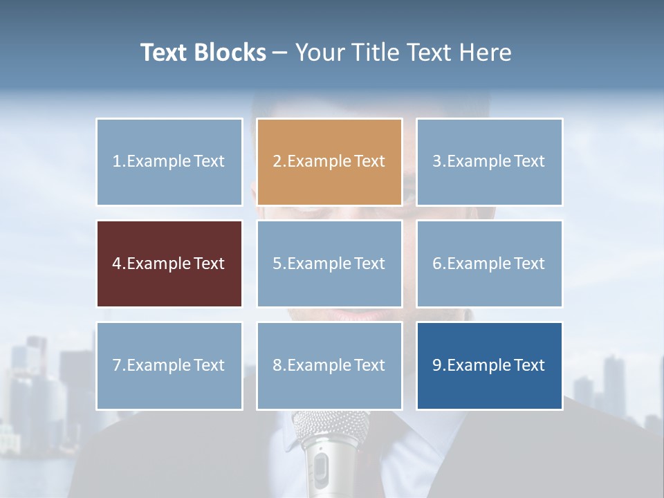 Necktie Skyscrapers Correspondent PowerPoint Template