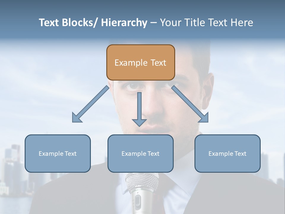 Necktie Skyscrapers Correspondent PowerPoint Template