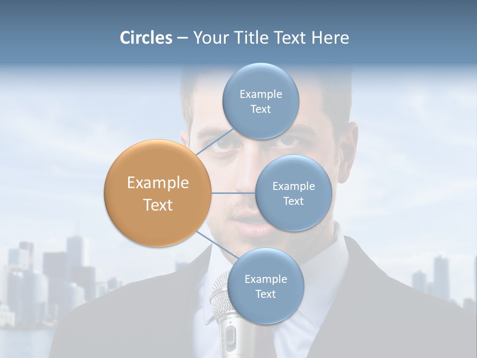 Necktie Skyscrapers Correspondent PowerPoint Template