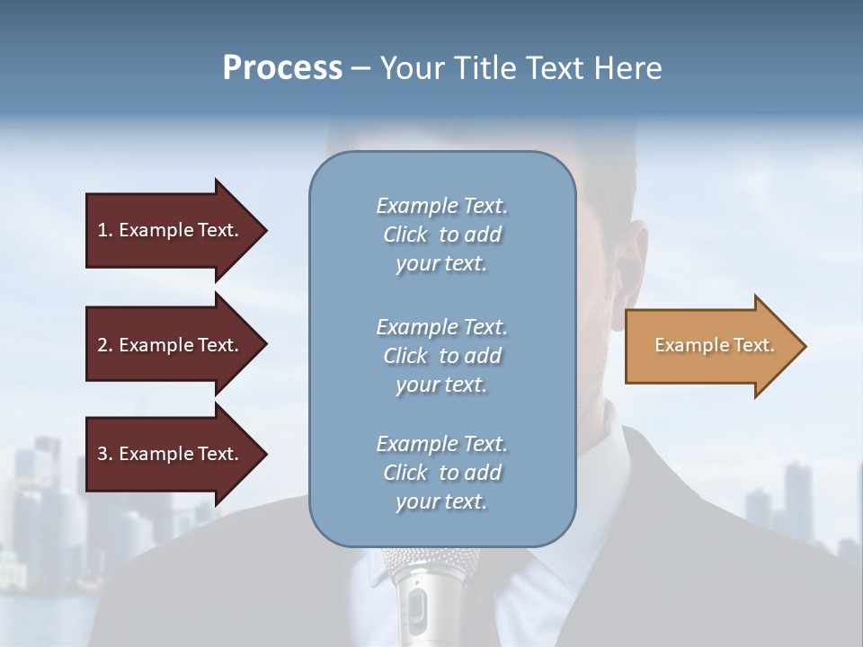 Necktie Skyscrapers Correspondent PowerPoint Template