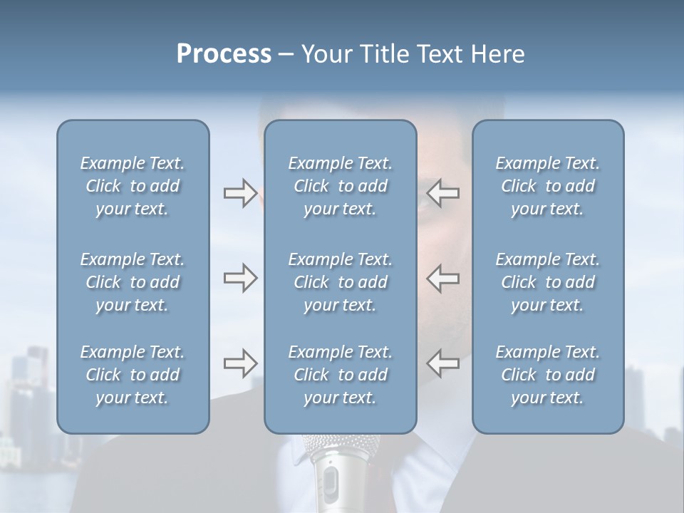 Necktie Skyscrapers Correspondent PowerPoint Template