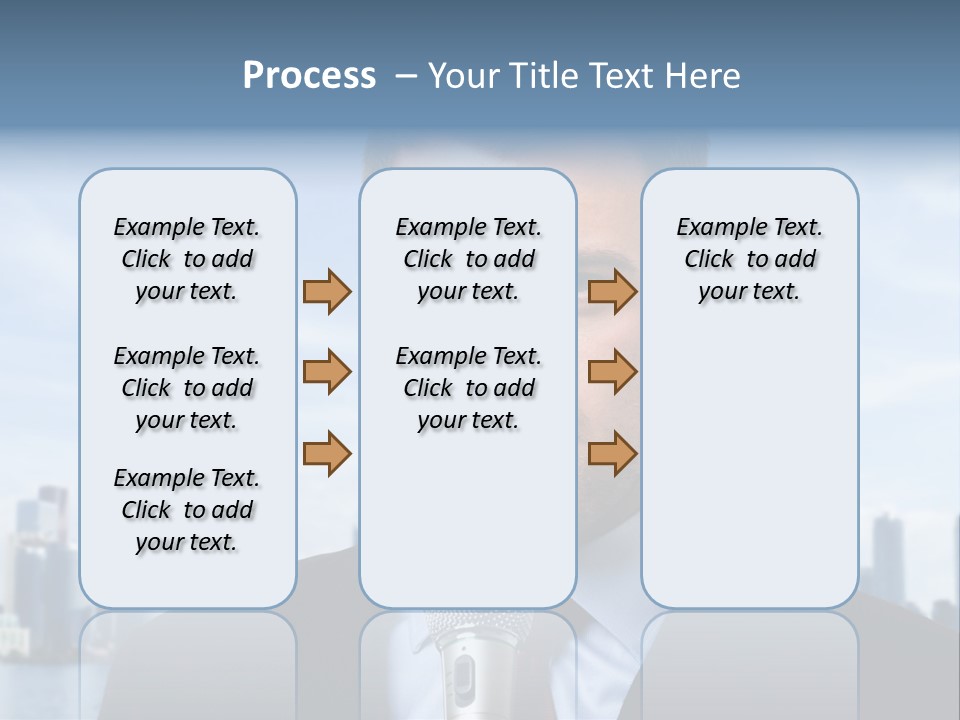 Necktie Skyscrapers Correspondent PowerPoint Template