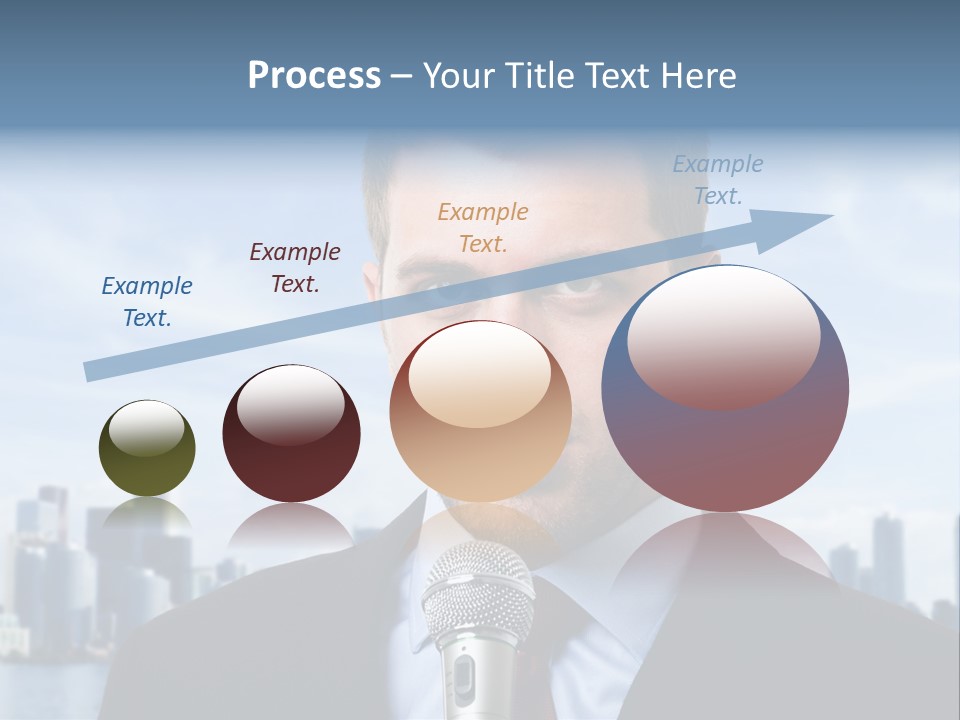 Necktie Skyscrapers Correspondent PowerPoint Template