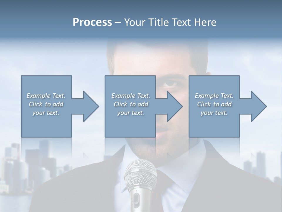 Necktie Skyscrapers Correspondent PowerPoint Template