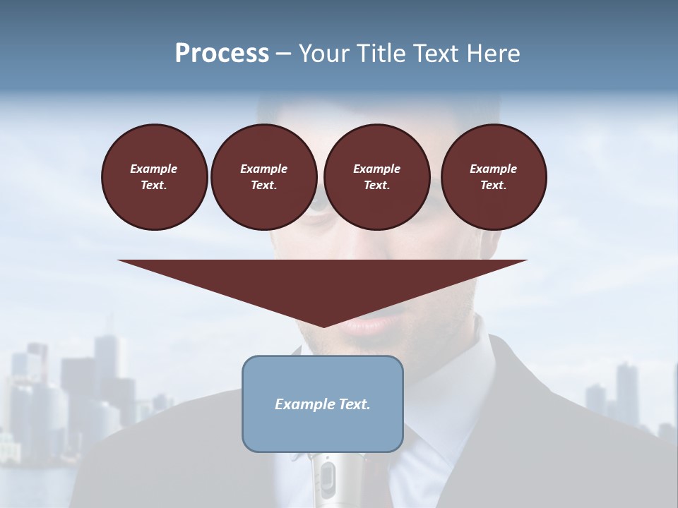 Necktie Skyscrapers Correspondent PowerPoint Template