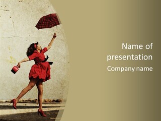 Seductive Late Costume PowerPoint Template