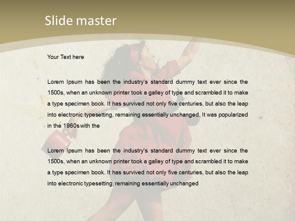Seductive Late Costume PowerPoint Template