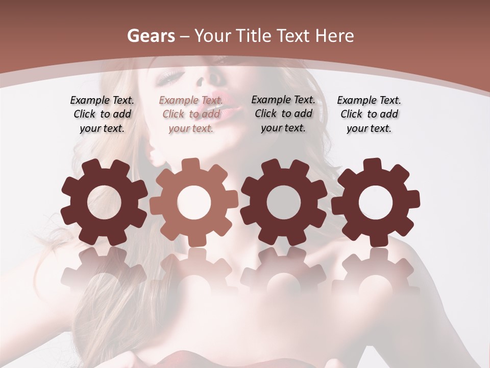 Young Elegant Dress PowerPoint Template