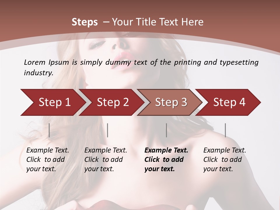 Young Elegant Dress PowerPoint Template