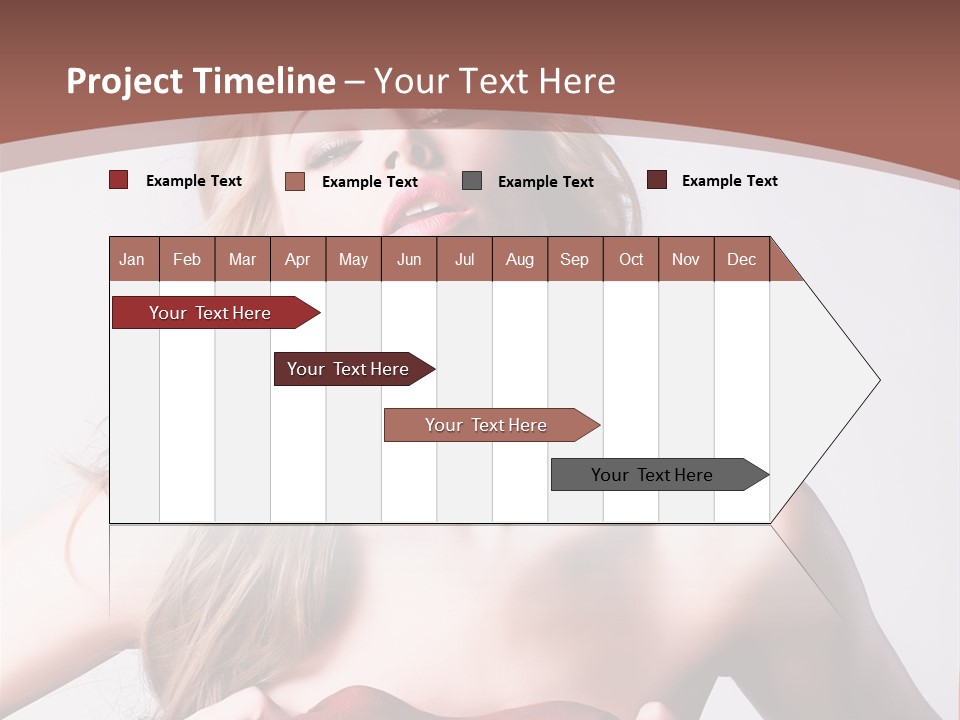 Young Elegant Dress PowerPoint Template