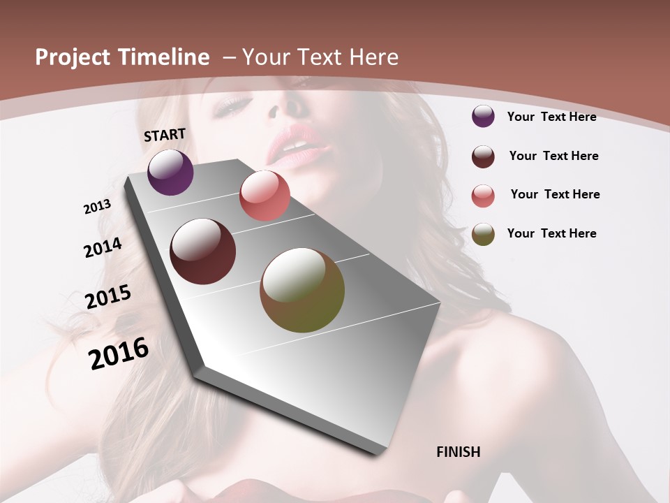 Young Elegant Dress PowerPoint Template