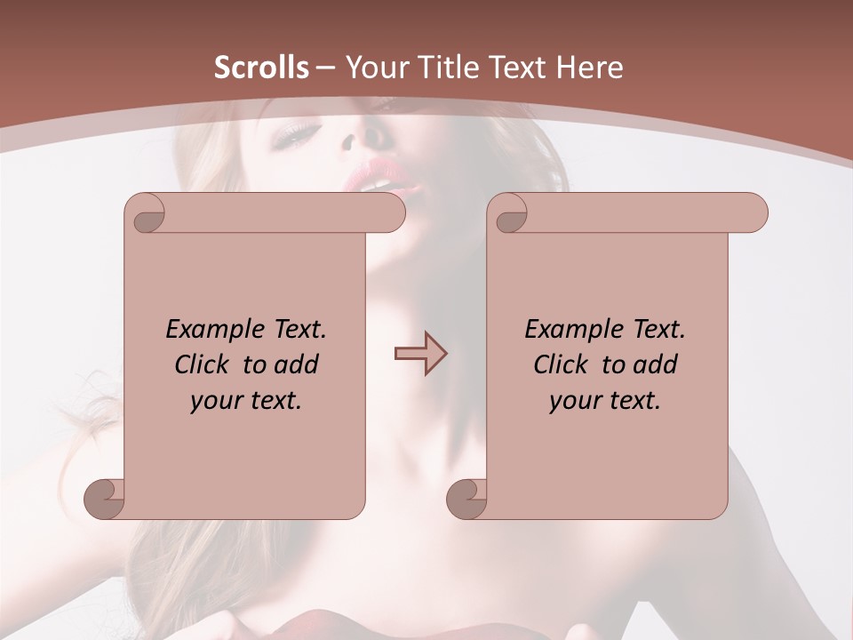 Young Elegant Dress PowerPoint Template