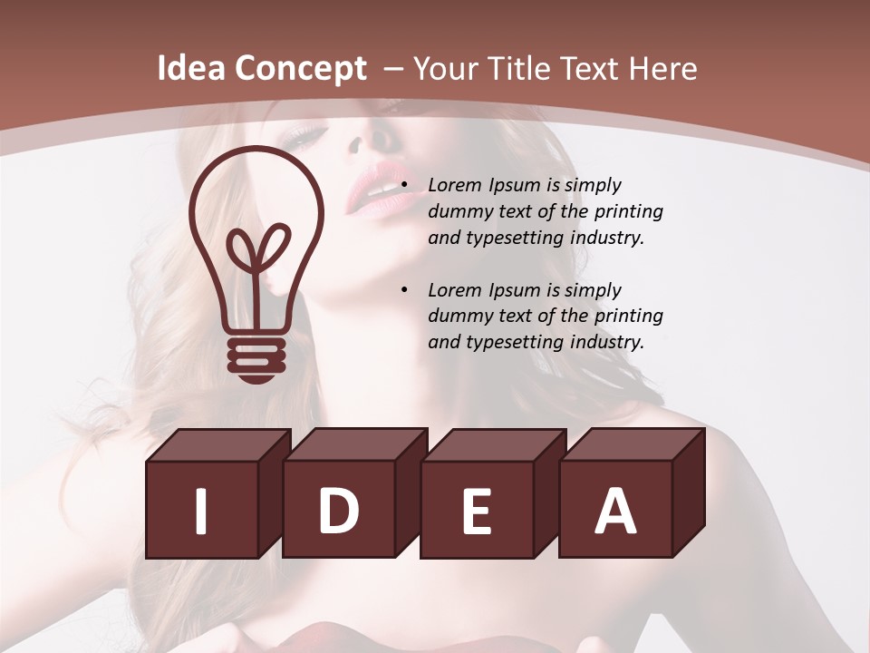 Young Elegant Dress PowerPoint Template