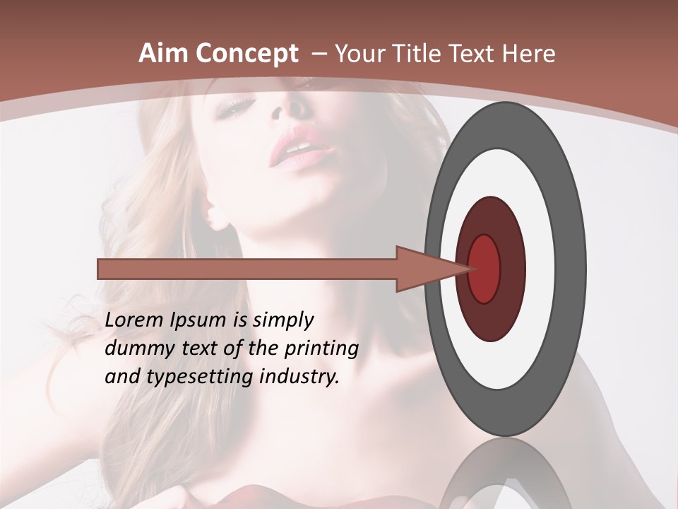 Young Elegant Dress PowerPoint Template