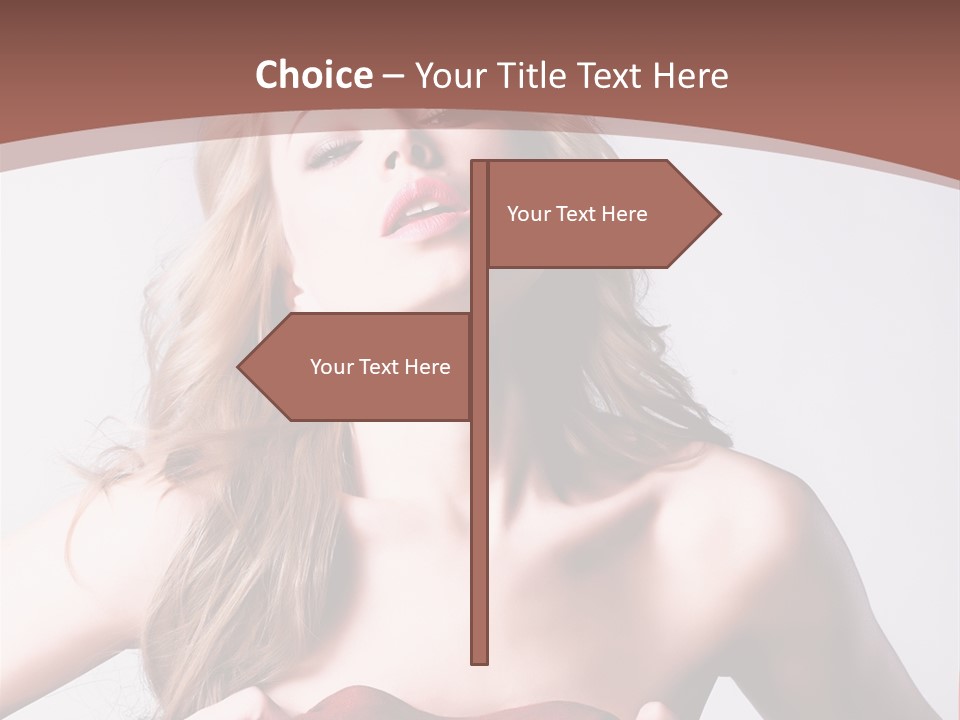 Young Elegant Dress PowerPoint Template