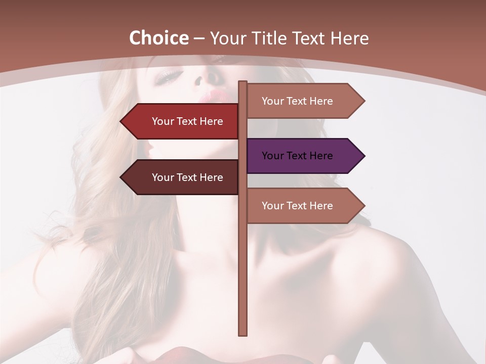 Young Elegant Dress PowerPoint Template