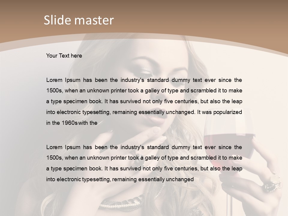 Winetasting Dress Makeup PowerPoint Template