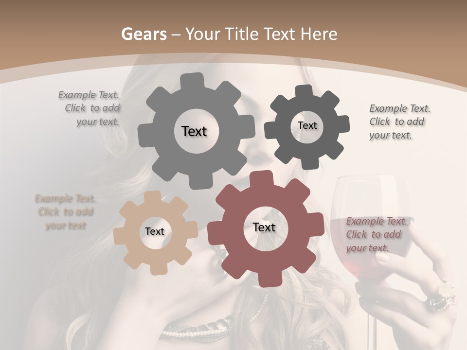 Winetasting Dress Makeup PowerPoint Template