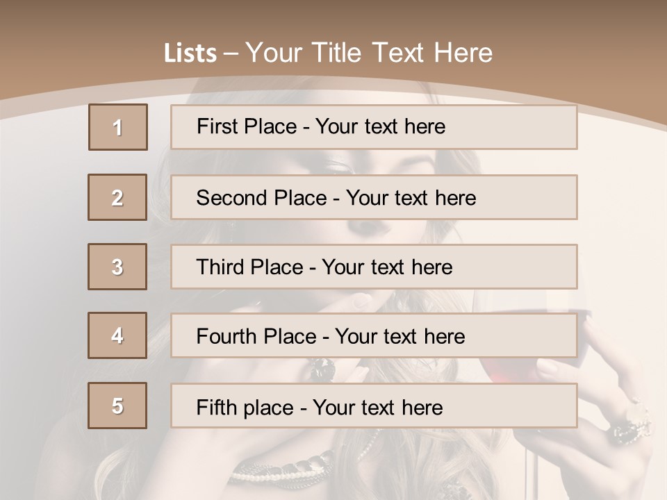 Winetasting Dress Makeup PowerPoint Template
