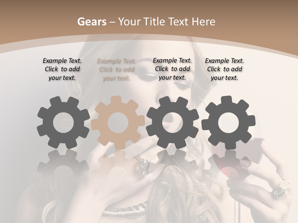 Winetasting Dress Makeup PowerPoint Template