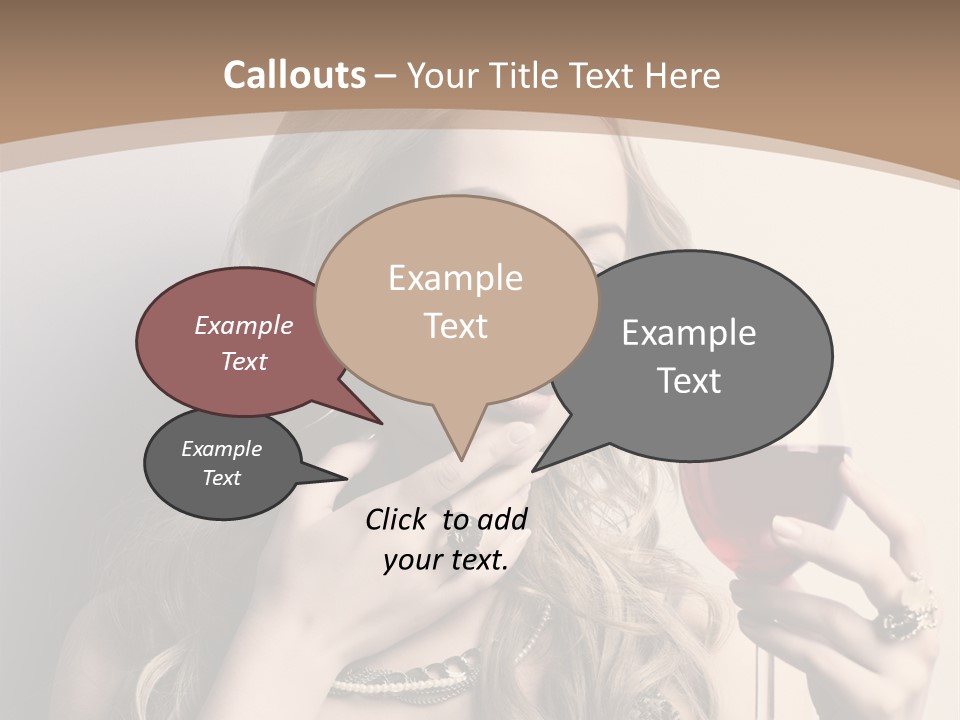 Winetasting Dress Makeup PowerPoint Template