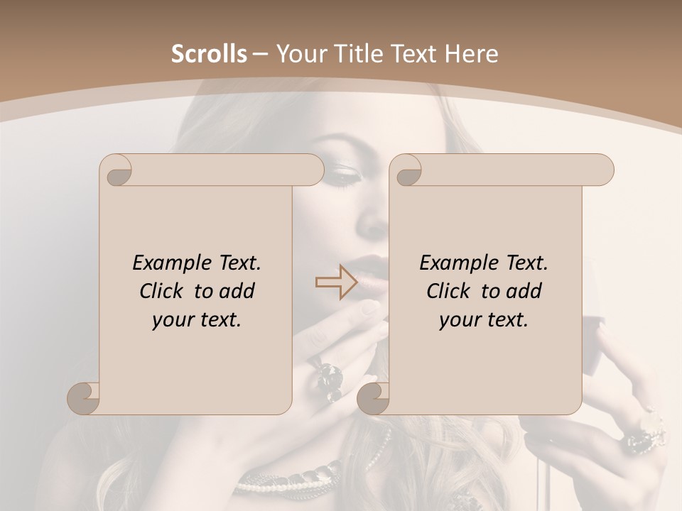 Winetasting Dress Makeup PowerPoint Template