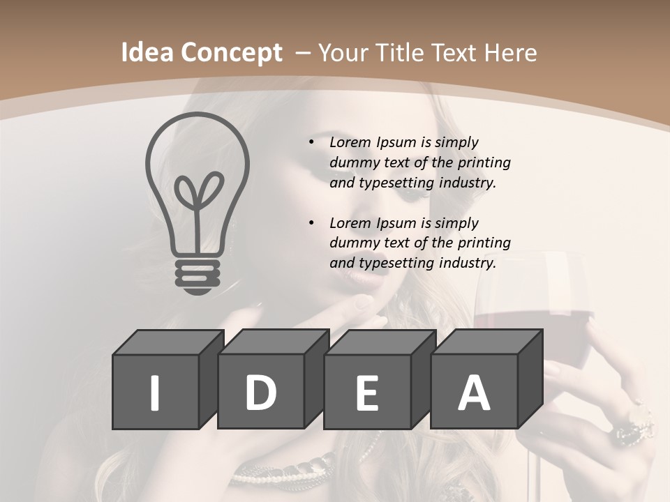 Winetasting Dress Makeup PowerPoint Template