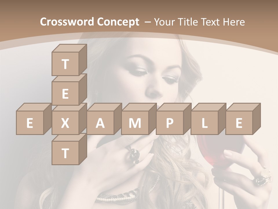 Winetasting Dress Makeup PowerPoint Template