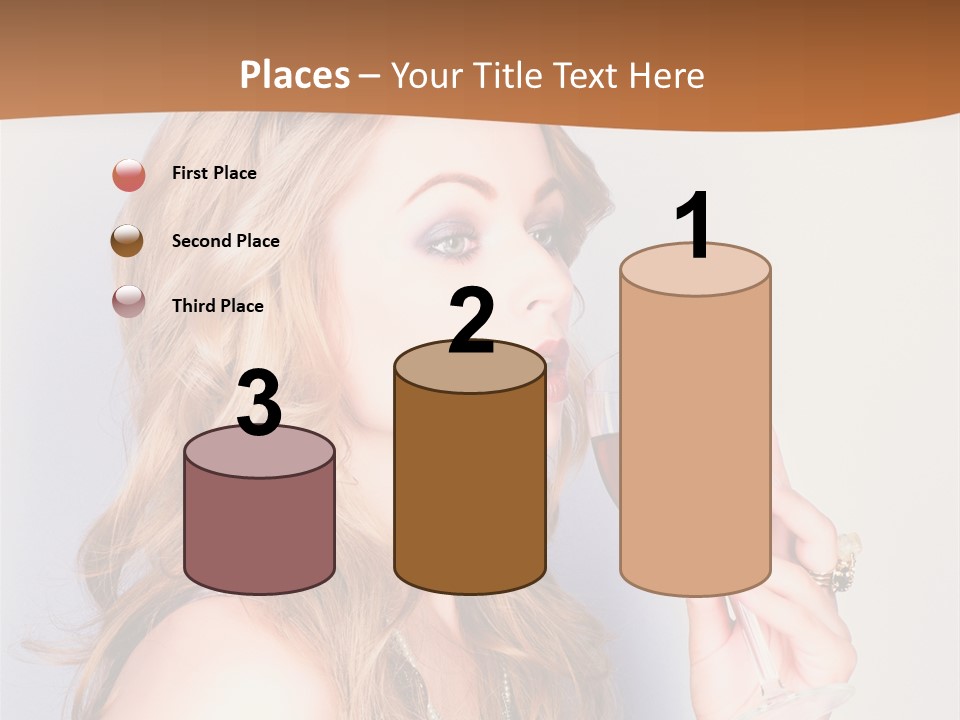 Femininity Red Model PowerPoint Template