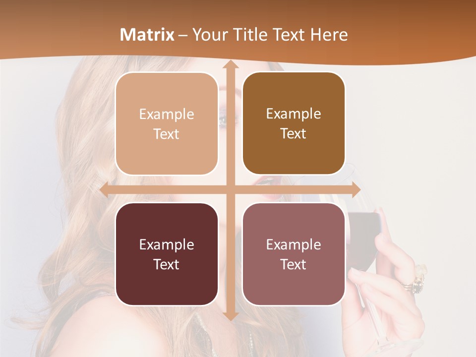 Femininity Red Model PowerPoint Template