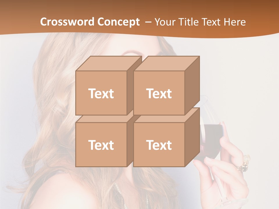 Femininity Red Model PowerPoint Template