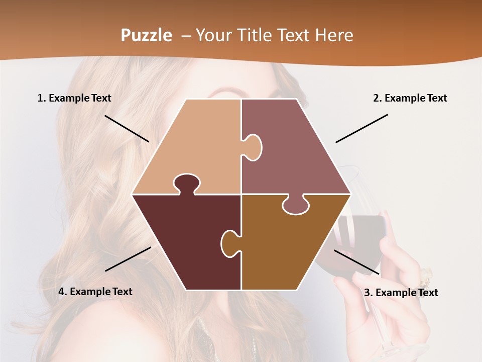 Femininity Red Model PowerPoint Template