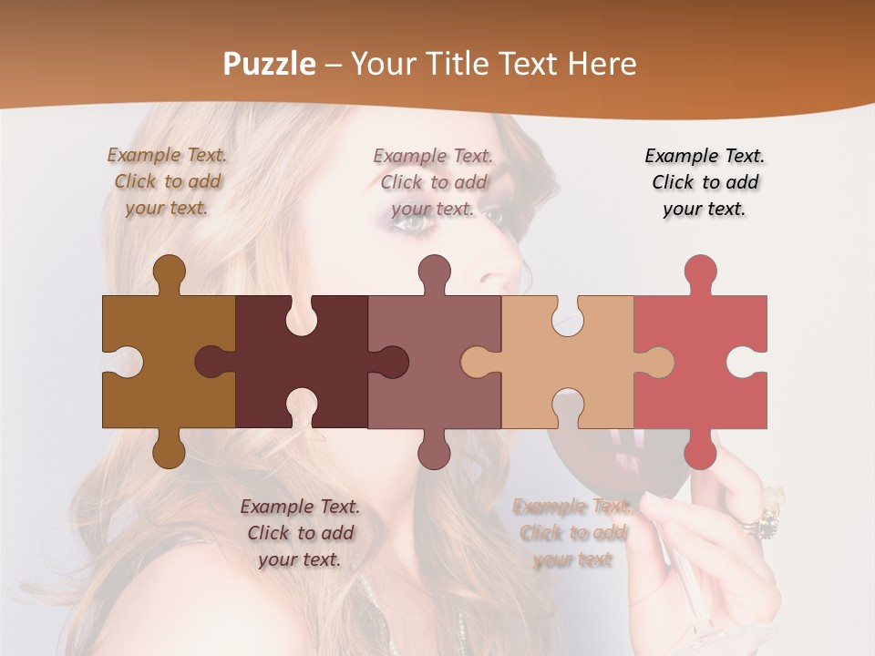 Femininity Red Model PowerPoint Template