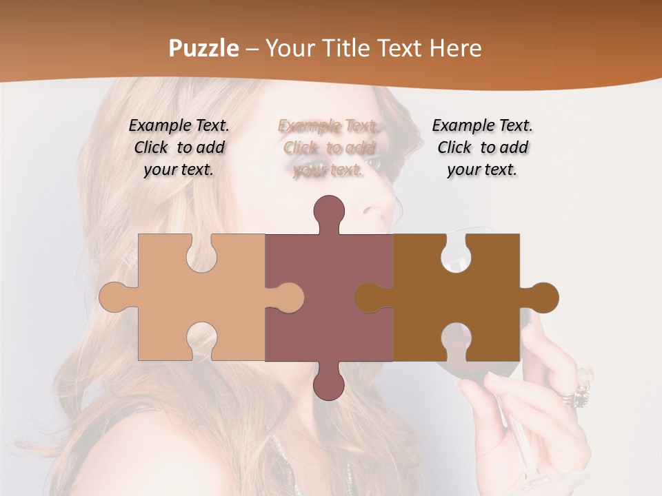 Femininity Red Model PowerPoint Template