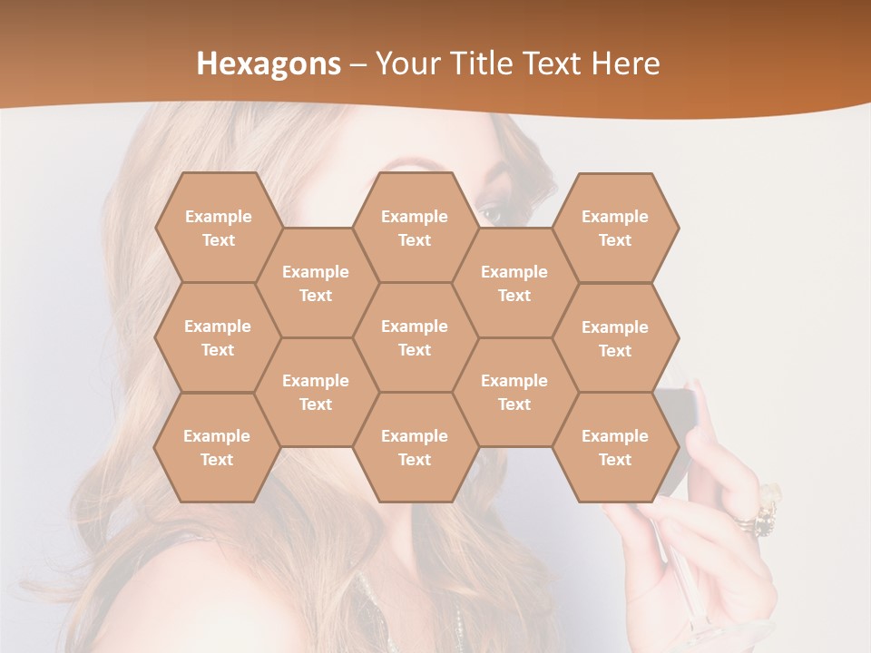 Femininity Red Model PowerPoint Template