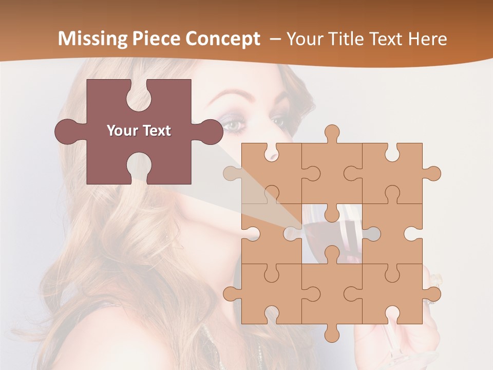 Femininity Red Model PowerPoint Template