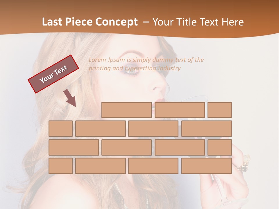 Femininity Red Model PowerPoint Template