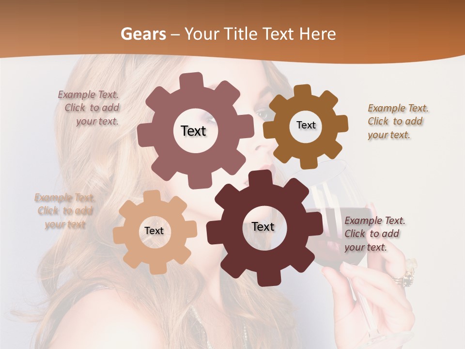 Femininity Red Model PowerPoint Template