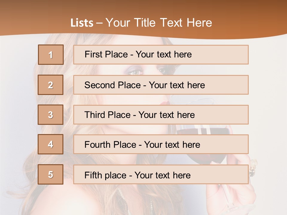 Femininity Red Model PowerPoint Template